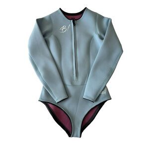 Buell Wetsuit Womens 12 Powder Blue Long Sleeve Surf Surfing Capsule Swimming